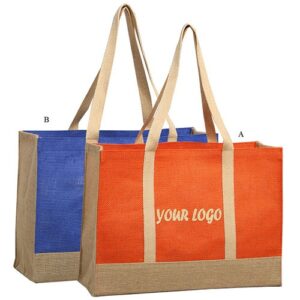 Promotional Jute Bag featuring printed logo.