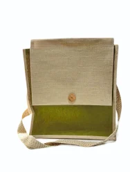 Green Jute Sling Bag